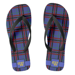 Jewel Toned Kariert Flip Flops