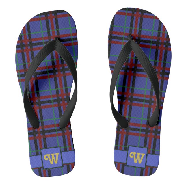 Jewel Toned Kariert Flip Flops (Fußbett)