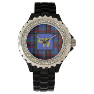Jewel Toned Kariert Watch Armbanduhr