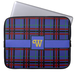 Jewel Toned Karierter Laptop-Sieb Laptopschutzhülle