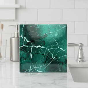 Jewel Tones Marmor Abstrakt Smaragdgrün ID1288 Fliese
