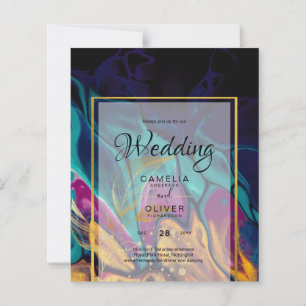 Jewel Tones WEDING INK Plum Lila Aquamarin Navy Go