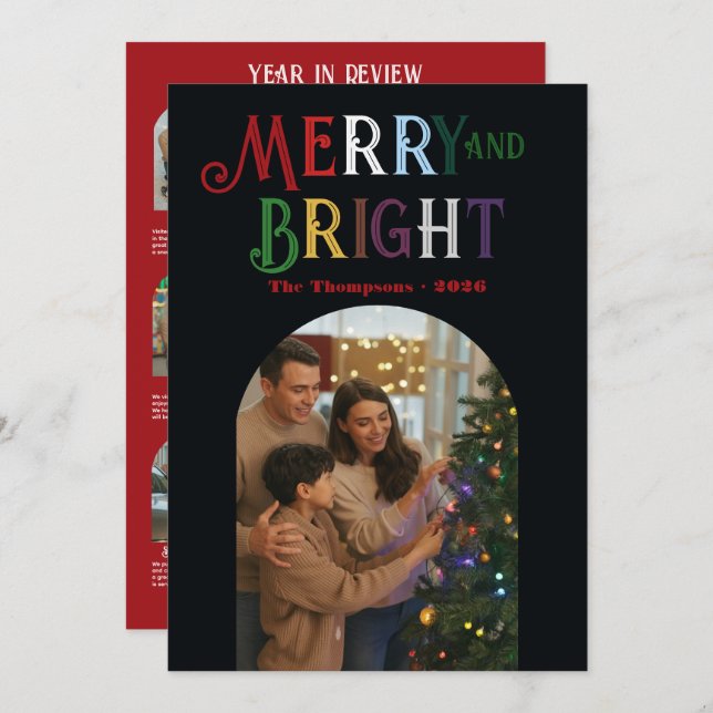 Jewel Tones "Year in Review" Fotos Weihnachten (Vorne/Hinten)