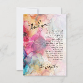 Jewele Luxe Pinks Purples Glamour Thankyou Card Dankeskarte