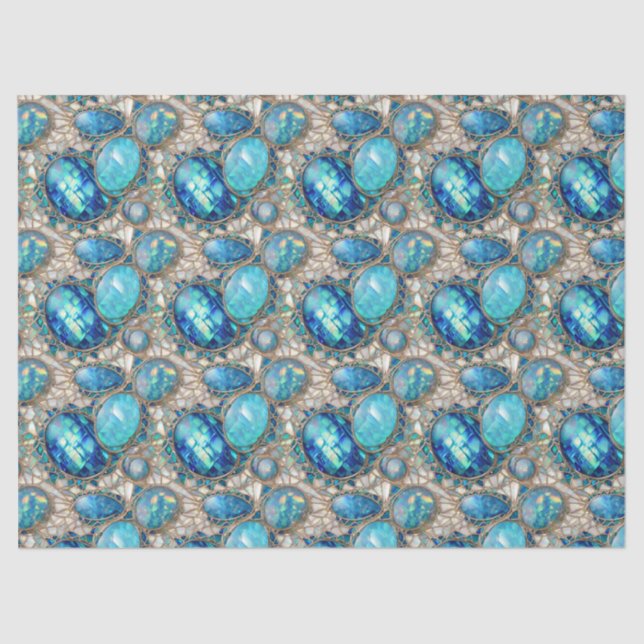 Jeweled Abalone Decoupage Tissue Seidenpapier (Vorderseite)