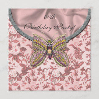 Jeweled Butterfly Geburtstagsparty Einladungen