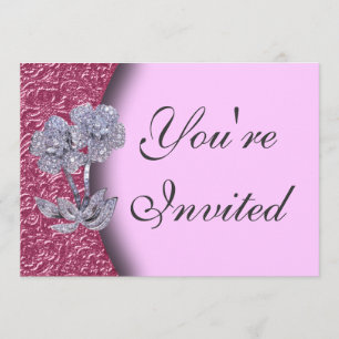 Jeweled Diamant-Blumen-Party Einladung