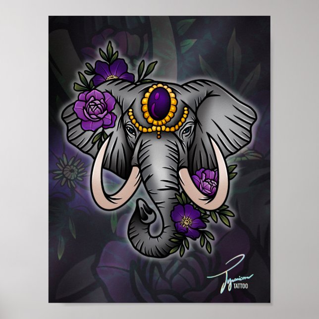 Jeweled Elephant Poster (Vorne)