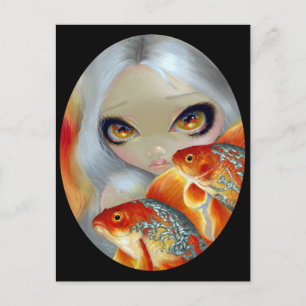 "Jeweled Fish:  Silver and Gold" Postkarte