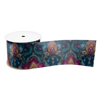 Jeweled Floral Satinband