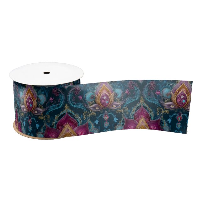 Jeweled Floral Satinband (Spule)