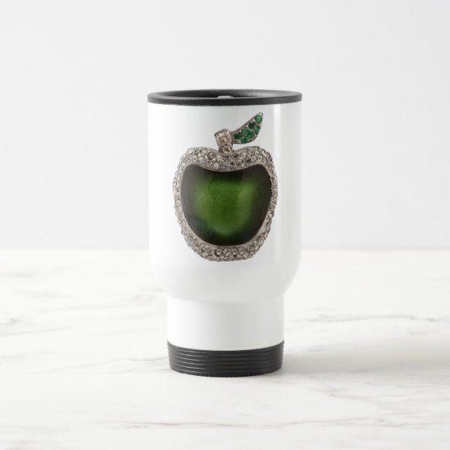 Jeweled grünes Apple Reisebecher (Mittel)