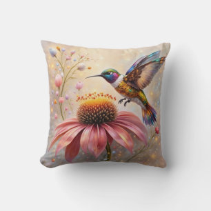 Jeweled Hummingbird Pillow Kissen