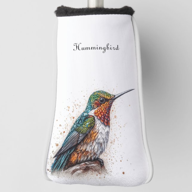 Jeweled Hummingbird Serenade Golf Headcover (Rotieren 90)