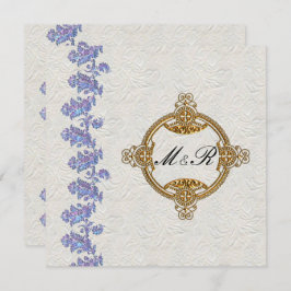 Jeweled Lavender Blätter Wedding Einladung