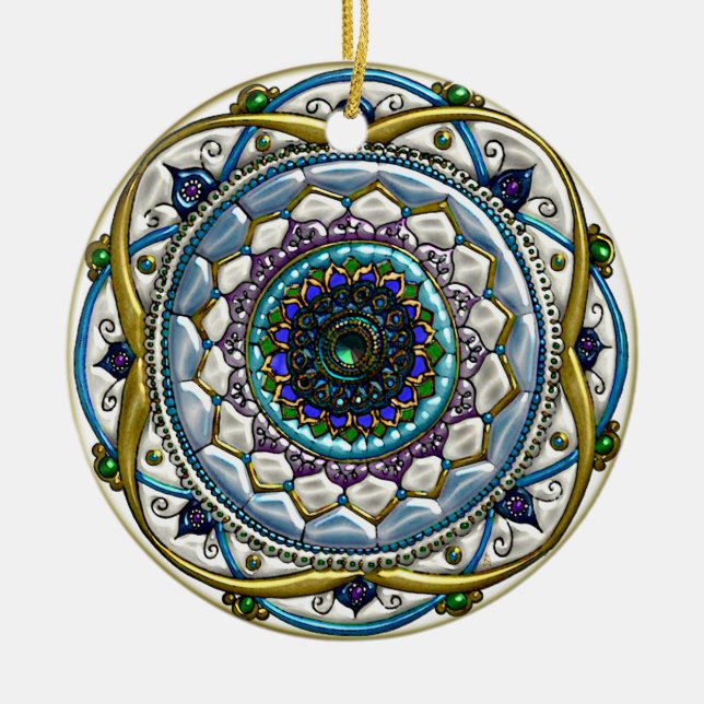 Jeweled Mandala (Ornament der Personalisierten Ker Keramikornament (Vorne)
