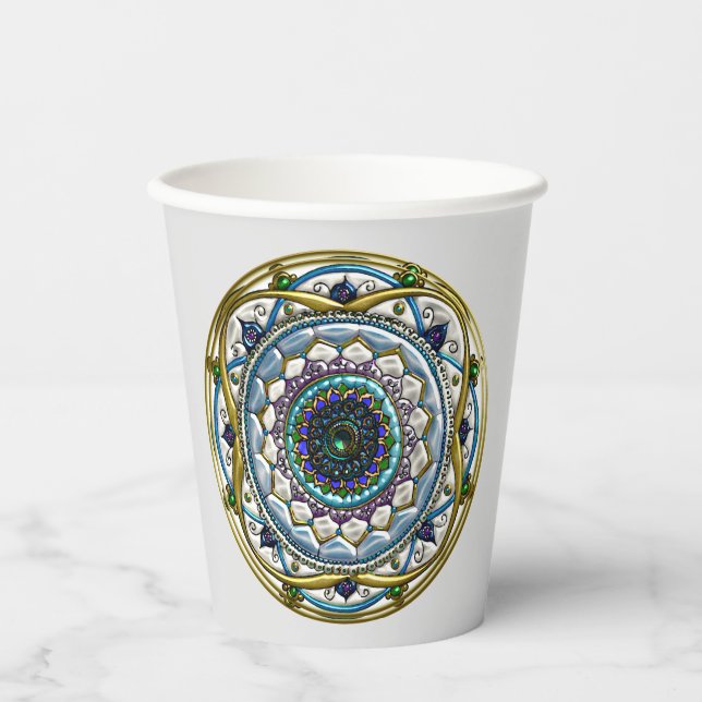 Jeweled Mandala Pappbecher (Vorderseite)