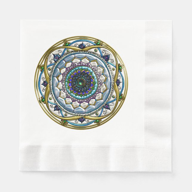 Jeweled Mandala Serviette (Vorderseite)