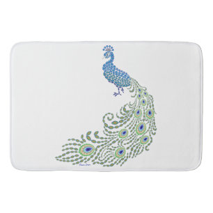 Jeweled Peacock Badematte