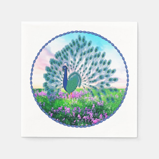 Jeweled Peacock Serviette (Vorderseite)