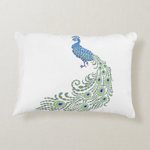 Jeweled Pfau Zierkissen