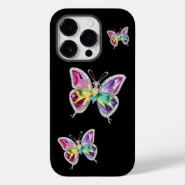 Jeweled Rainbow Kristallbutterfliegen Case-Mate iPhone 14 Pro Hülle