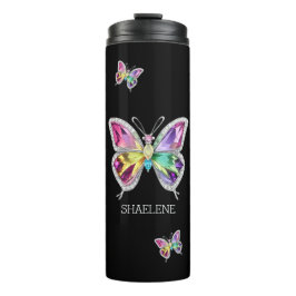Jeweled Rainbow Kristallbutterfliegen Thermosbecher
