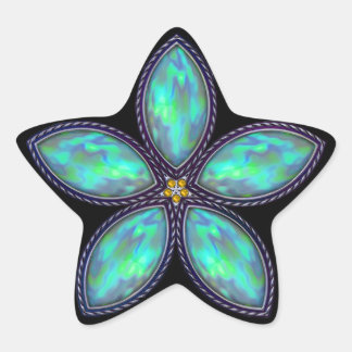 Jeweled Star - Aquamarin Stern-Aufkleber