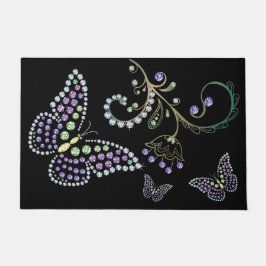 Jewelen Blume Kristall Butterfly Rug Fußmatte