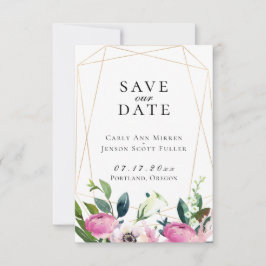 Jewelen Garden Floral Save the Date Ankündigung