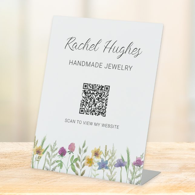 Jeweler Floral Display QR Code Sockelschild (Von Creator hochgeladen)