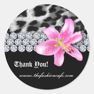 Jewelier Leopard Aufkleber Lily Blume Vielen Dank