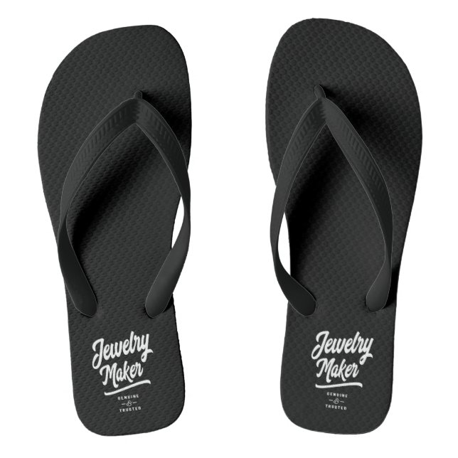 Jewelier Maker Job Title Gift Flip Flops (Fußbett)