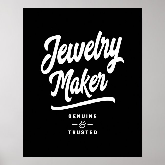 Jewelier Maker Job Title Gift Poster (Vorne)