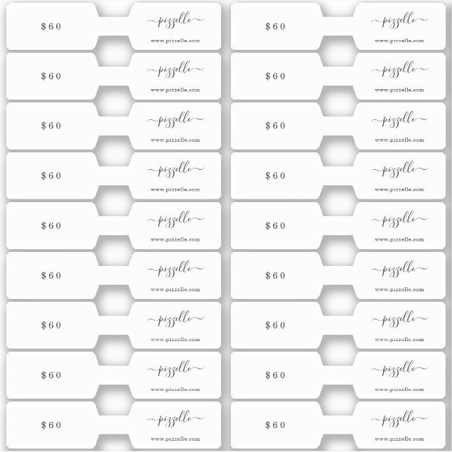 Jewelier Price Tag Foldover Aufkleber (Vorderseite)