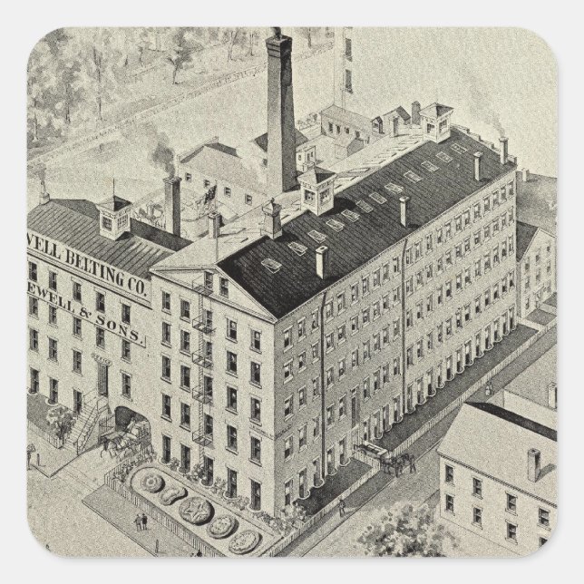 Jewell Belting Co Quadratischer Aufkleber (Vorderseite)