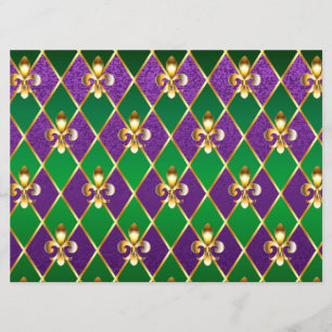Jewelry Background Mardi Gras Menükarte