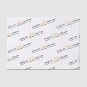 JEWELRY by Personal Name Brand Business Gold White Seidenpapier