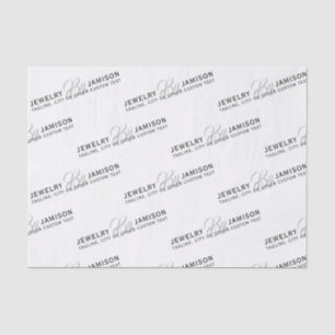 JEWELRY by Personal Name Brand Business Silver Whi Seidenpapier