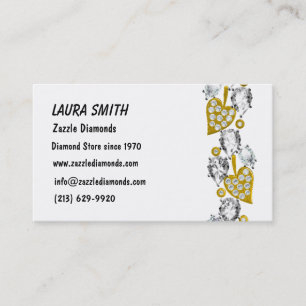 JEWELRY CUSTOMIZABLE BUSINESS CARD - White Visitenkarte