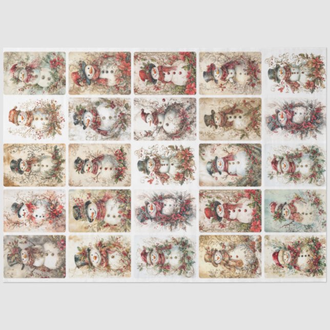 Jewelry Maker Snowman Seidenpapier (Vorderseite)