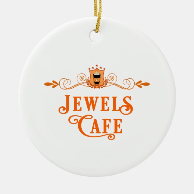 Jewels Cafe Weihnachtsdekoration Keramik Ornament (Vorne)