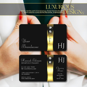 Jewels Monogram Openings Stunden für Schwarz und Visitenkarte