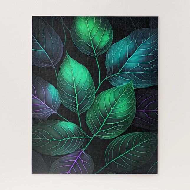 Jeweltone Blätter Puzzle (Vertikal)