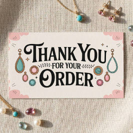 Jewerly Small Business Thank You Business Card Visitenkarte