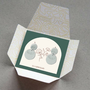 Jewerring Earring Display Olive Green Arch Quadratische Visitenkarte