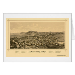 Jewett Stadt, panoramische Karte CT - 1889