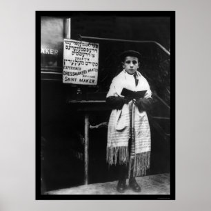 Jewish Boy at New Year Celebration 1911 Poster