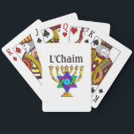 Jewish Candlesticks L'Chaim  Spielkarten<br><div class="desc">Jüdische Candlesticks und traditionelle Personalisierte Geschenke und Bekleidung</div>