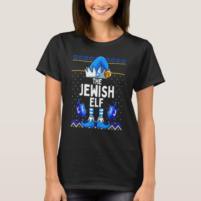 Jewish Elf Matching Family Christmas Hanukkah Chan T-Shirt (Vorderseite)